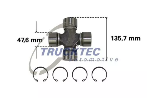 TRUCKTEC AUTOMOTIVE Joint, articulated shaft (05.34.008)
