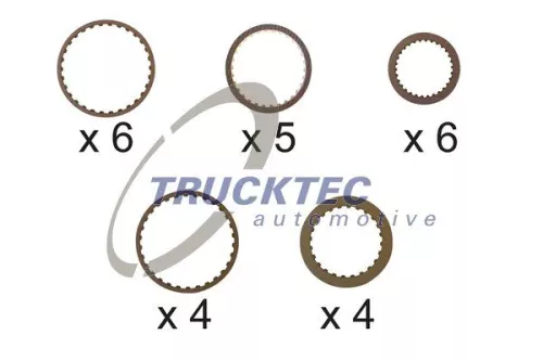 TRUCKTEC AUTOMOTIVE Friction Plate Set, multi-plate clutch (automatic transm.) (08.25.050)