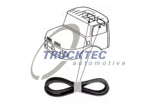 TRUCKTEC AUTOMOTIVE Trim/Protection Strip, rear window (01.50.001)